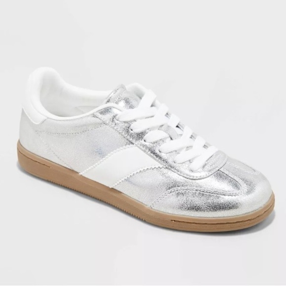 Universal Thread Shoes - Universal Thread - Women's Spencer Fashion Sneakers Silver Size 6